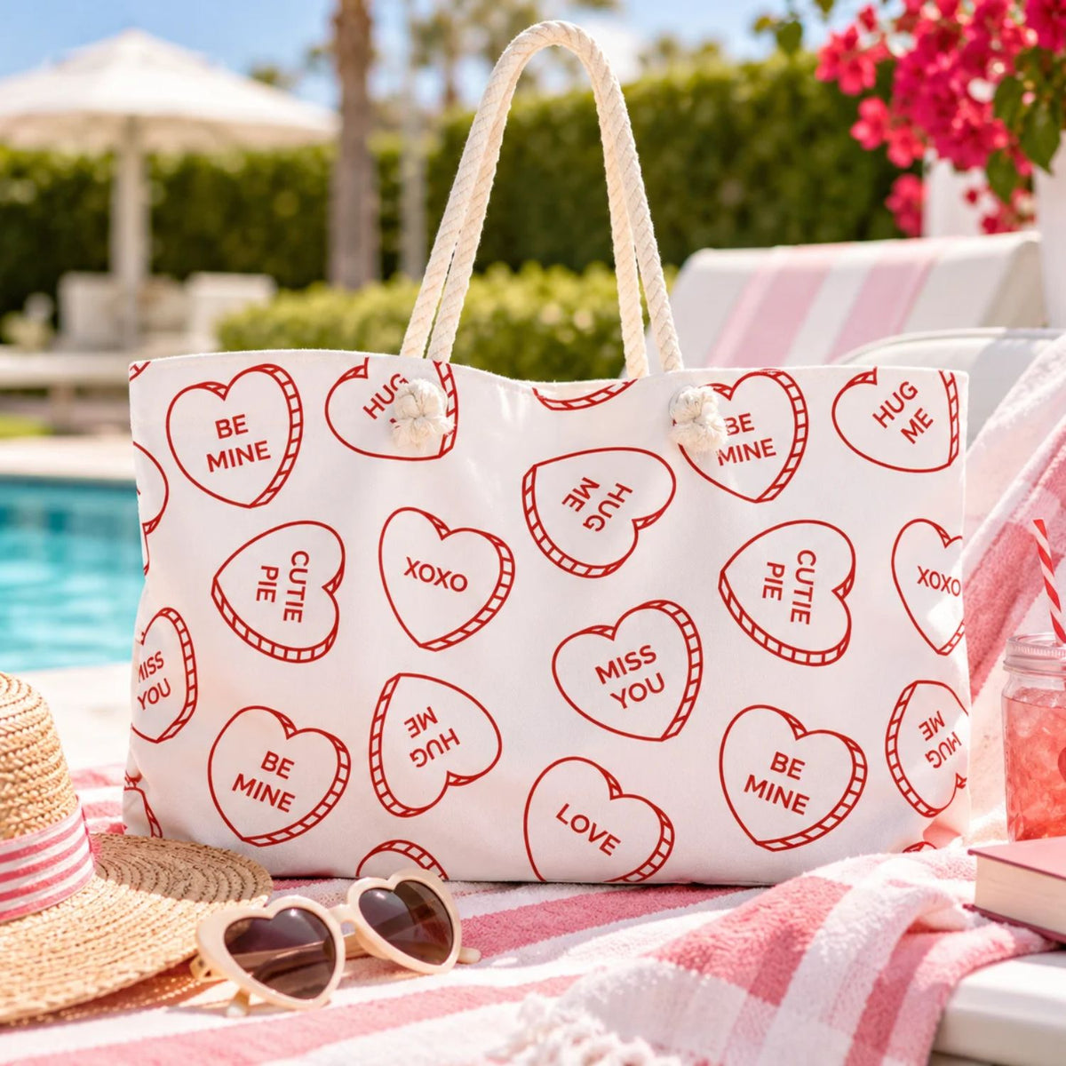 Conversation Hearts Weekender Bag