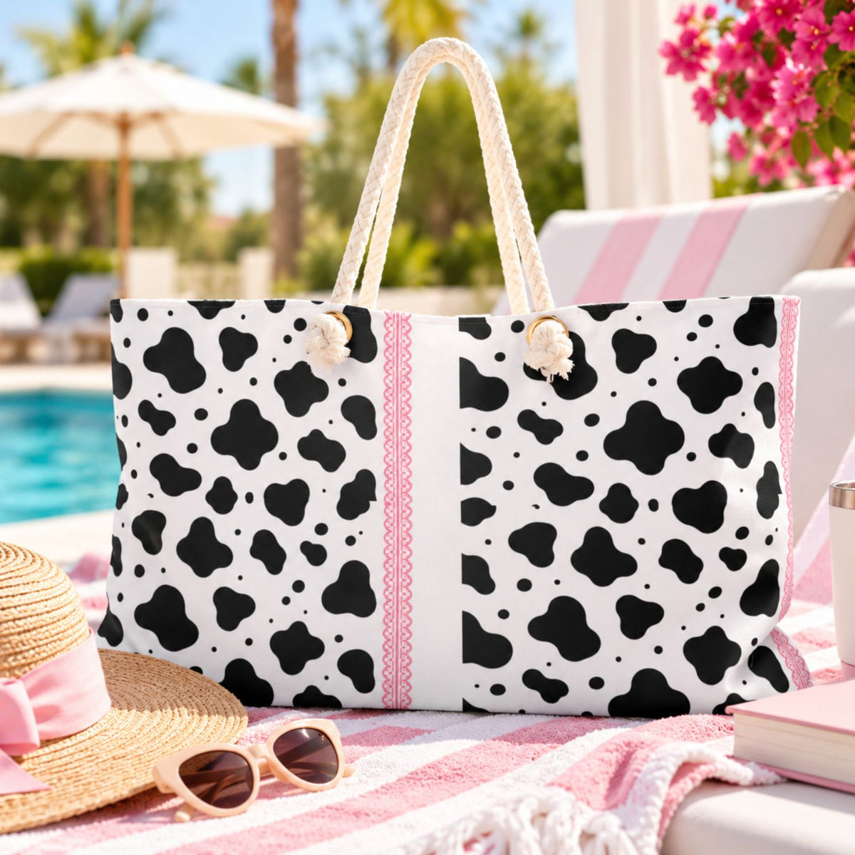 Cow Print Weekender Bag