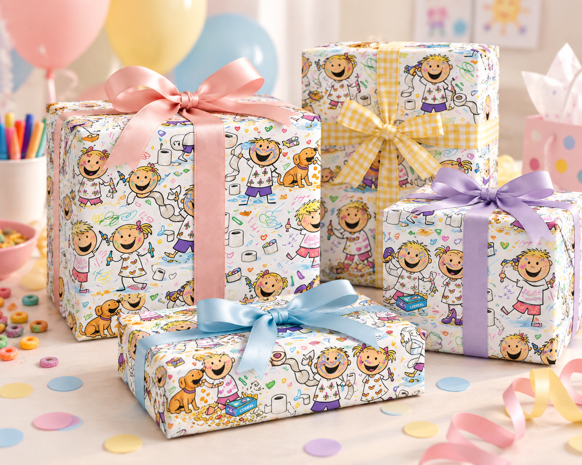 Kids Doodle Wrapping Paper