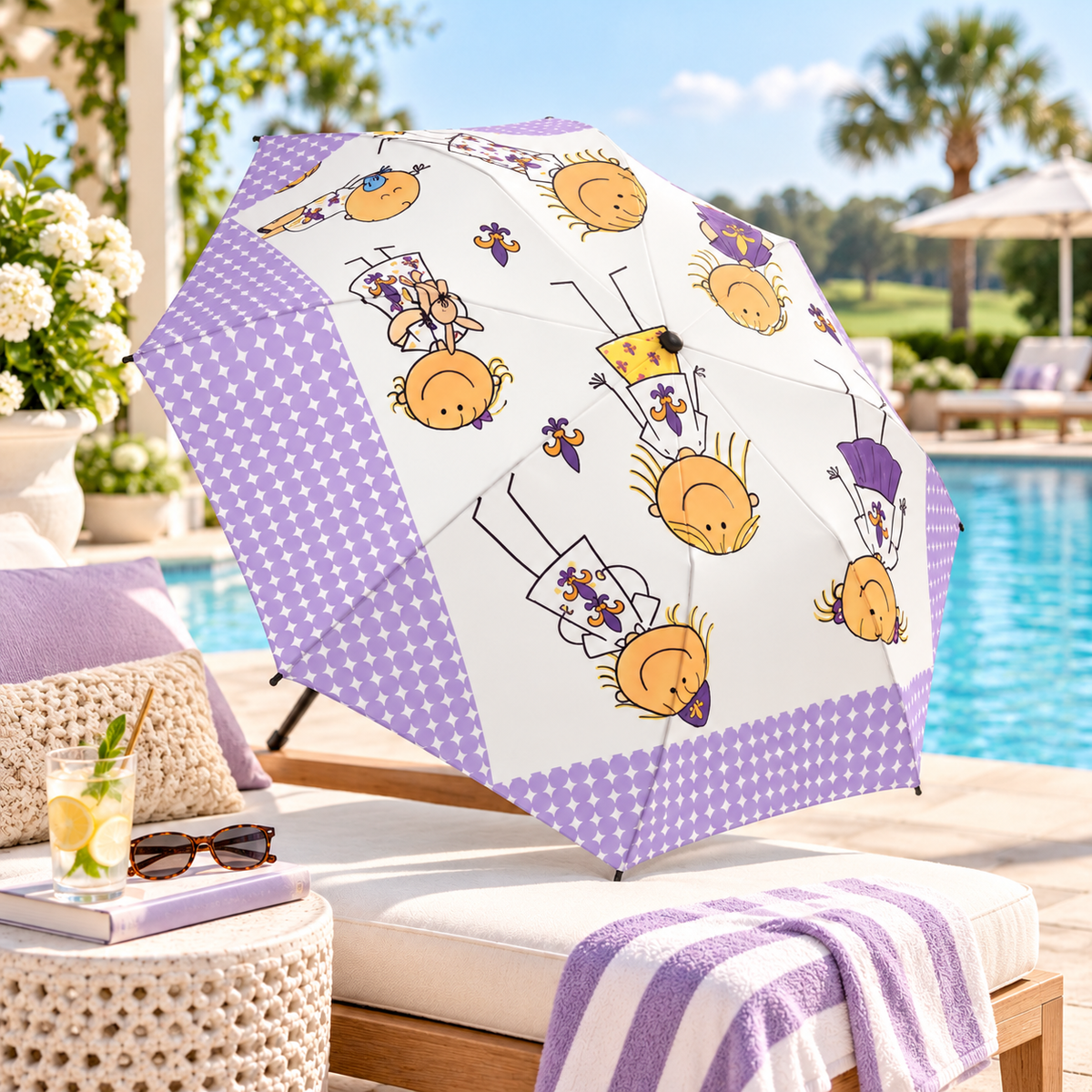 Stick Figure Girls Umbrella